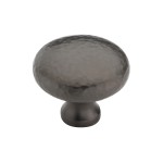M Marcus Heritage Brass Cabinet Knob Victorian Round Hammered Design 32mm